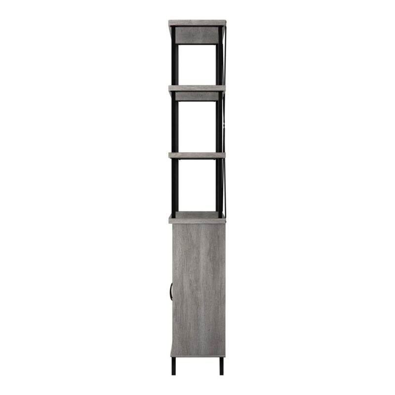 Furniture of America Brix LibrerA-a para Adultos de Madera con MAoltiples Almacenamientos Roble Gris Vintage - Image 4