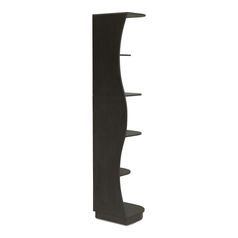 Furniture of America Wilton Adult Contemporary 5-Shelf Corner Bookcase with LED Light, Black Pure - Image 8