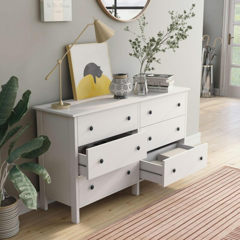 Furniture of America Gabriel 6-Drawer Dresser, White - Image 8