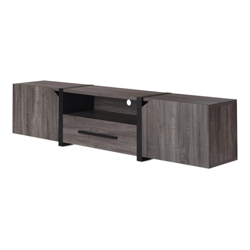 Furniture of America Clipe TV Stand for TVs up to 85 , Distressed Gray - Image 6
