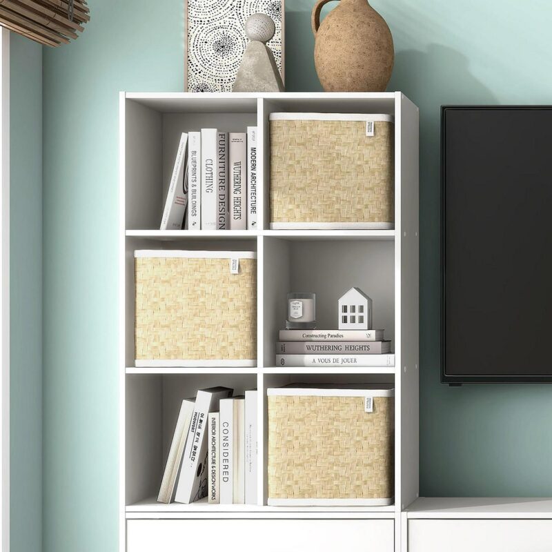 Furniture of America Brooks Stackable 6-Cube Wood White Bookcase - Image 12