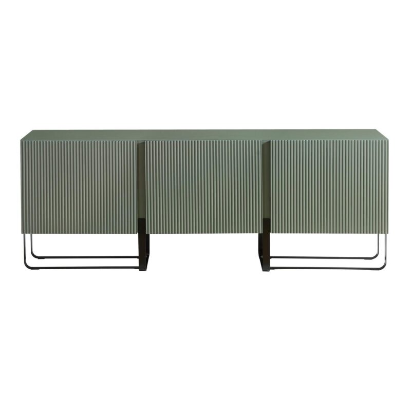 Furniture of America Haft 3-Cabinet TV Stand for TVs up to 66 , Green - Image 2