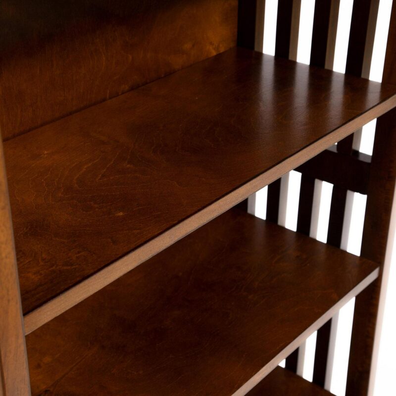 Furniture of America Aziz 5-Shelf Bookcase, Antique Oak - Image 9