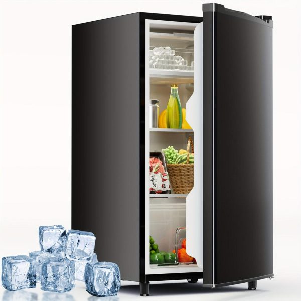 GIANNA Compact Fridge, 3.2 Cu.Ft Small Refrigerator with Adjustable Thermostat, Low Noise, For Home Office, Black