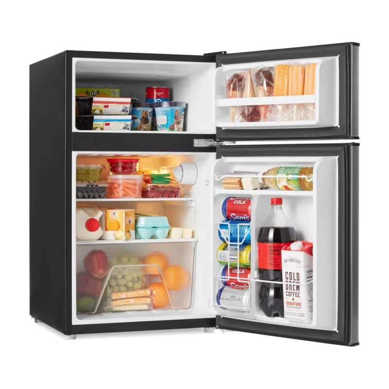 Galanz 3.1 Cu ft Two Door Mini Fridge, Black, New - Image 3