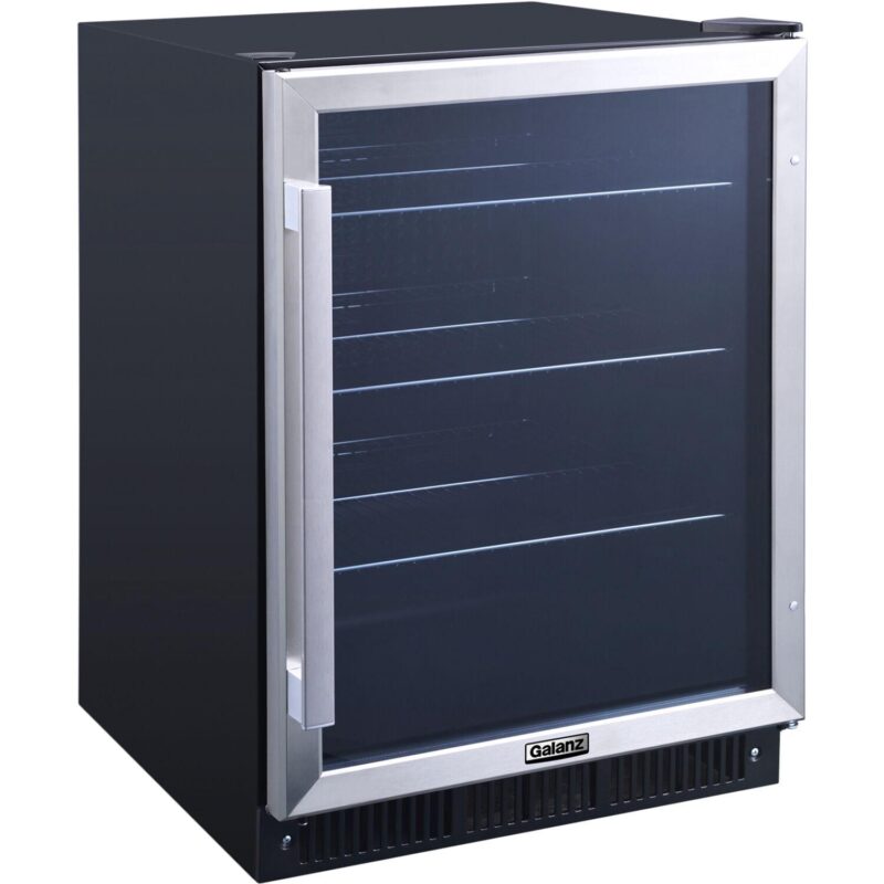 Galanz 5.7 Cu. ft 172 Cans French Door Beverage Refrigerator, Stainless Steel, 23.4 in Wide, New - Image 6