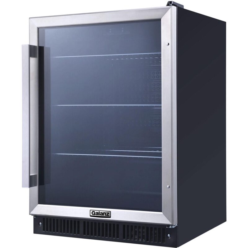 Galanz 5.7 Cu. ft 172 Cans French Door Beverage Refrigerator, Stainless Steel, 23.4 in Wide, New - Image 8