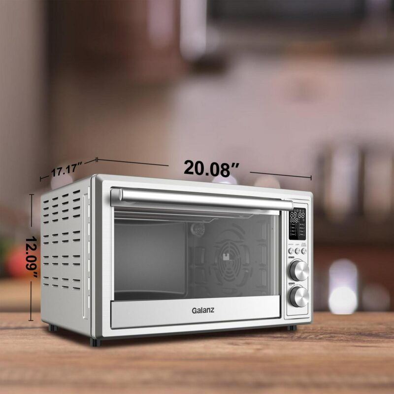 Galanz GT12SSDAN18 1.1 Cu.Ft. Digital Toaster Oven with Air Fry, Stainless Steel - Image 3