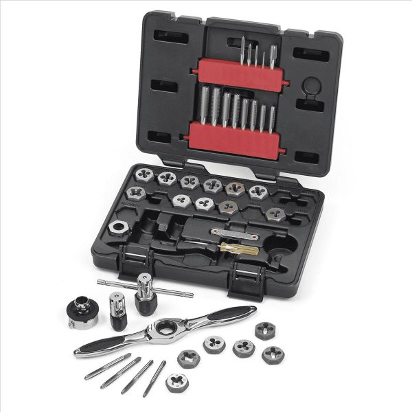 GearWrench 3885 40-Piece Fract. SAE Ratcheting Tap and Die Set
