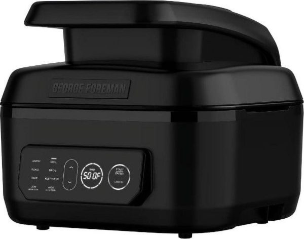 George Foreman Beyond Grill 7in1 Electric Indoor Grill and 6 Qt Air Fryer, Black, MCAFD800DX