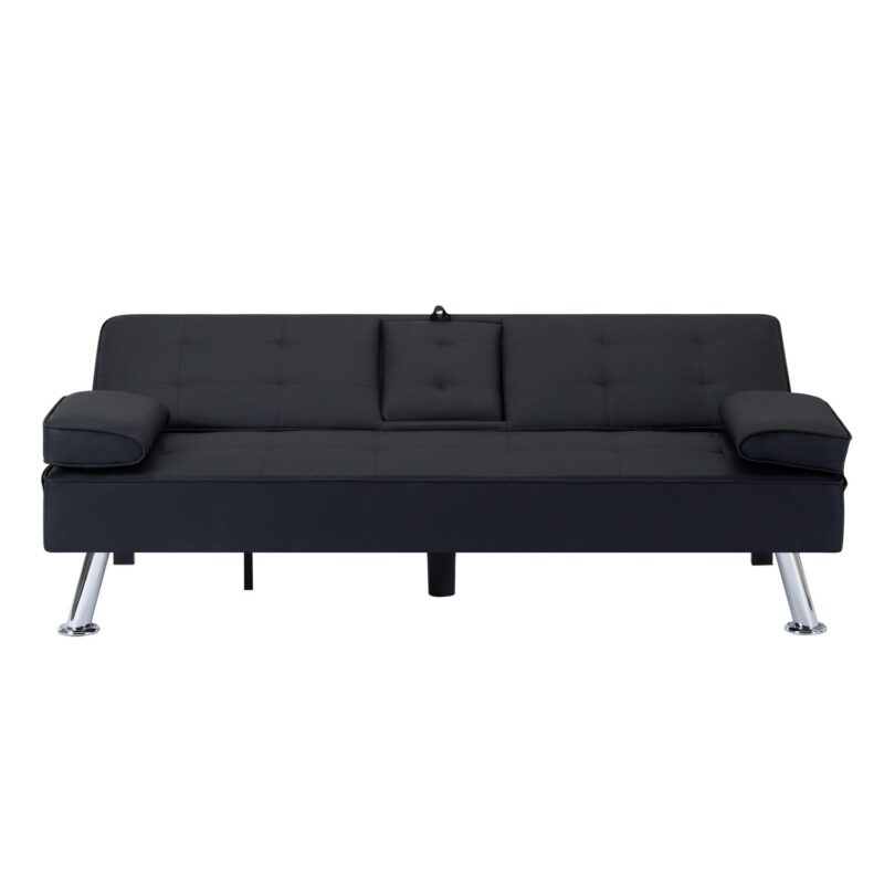 Gewnee Modern Futon Sleeper Sofa Bed Convertible Folding Recliner Couch Furniture with 2 Cup Holders for Livin g Room - Image 13
