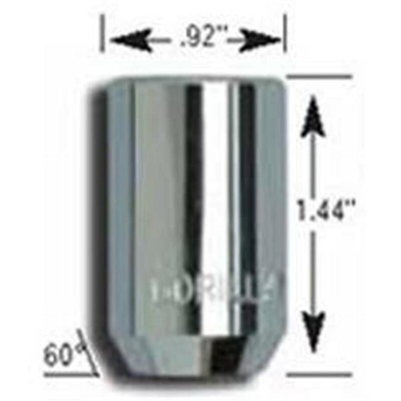 Gorilla 26088 0.5 in. Hex Sockets Lug and Locks - Chrome, Box of 60