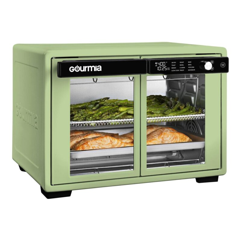 Gourmia 9-Slice Digital Toaster Oven Air Fryer with Convection Mode and 12 Cooking Functions, Green - Image 5