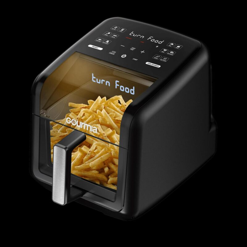 Gourmia Panorama 7-QT Digital Air Fryer w/ Panoramic View, Holographic Display, and 12 Presets, Black, New - Image 6