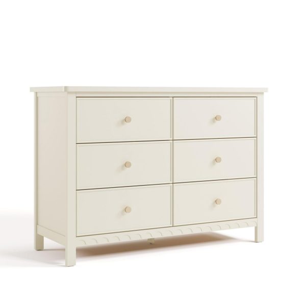 Graco Sasha 6 Drawer Nursery Dresser, Frosted Oat