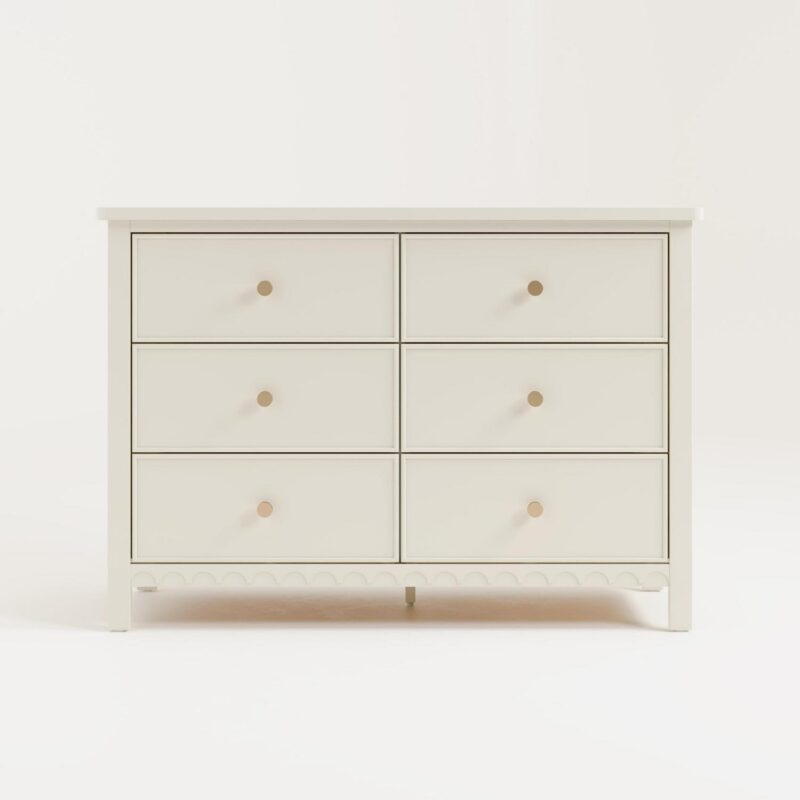 Graco Sasha 6 Drawer Nursery Dresser, Frosted Oat - Image 7
