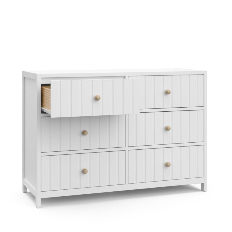 Graco Teddi 6 Drawer Nursery Double Dresser, White - Image 7