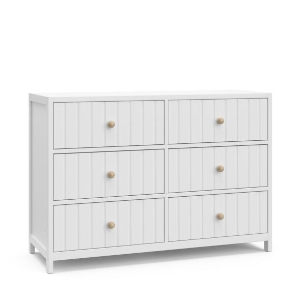 Graco Teddi 6 Drawer Nursery Double Dresser, White