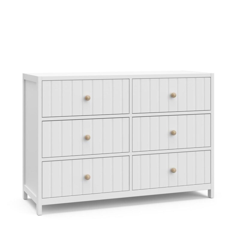 Graco Teddi 6 Drawer Nursery Double Dresser, White