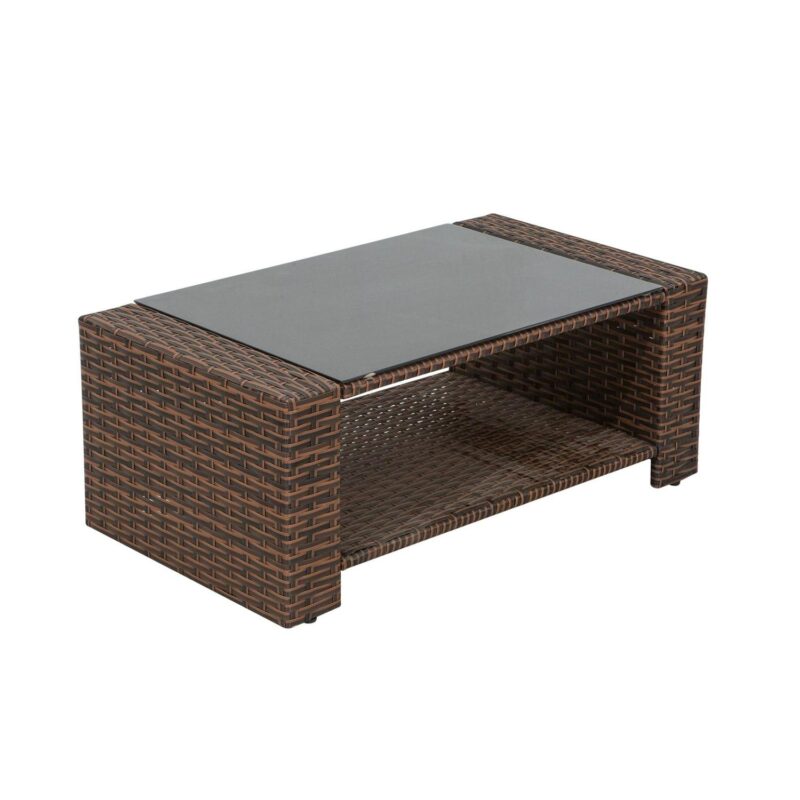Grandview Outdoor 4-piece Brown Patio Conversation Set with Cushions Beige - Image 5