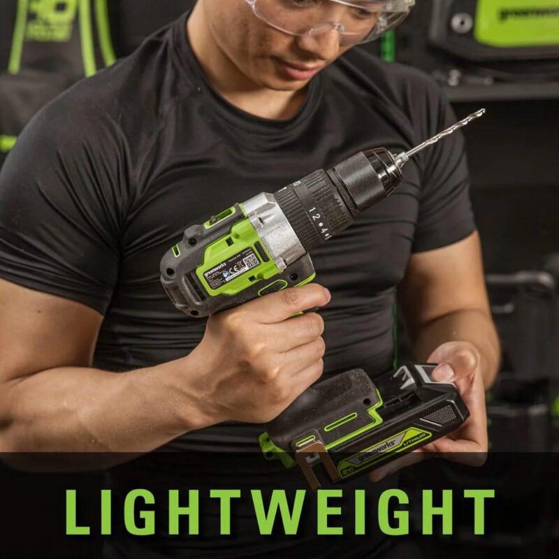 Greenworks 24V Brushless 1/2  Hammer Drill, Battery Not Included 3703402AZ - Image 8