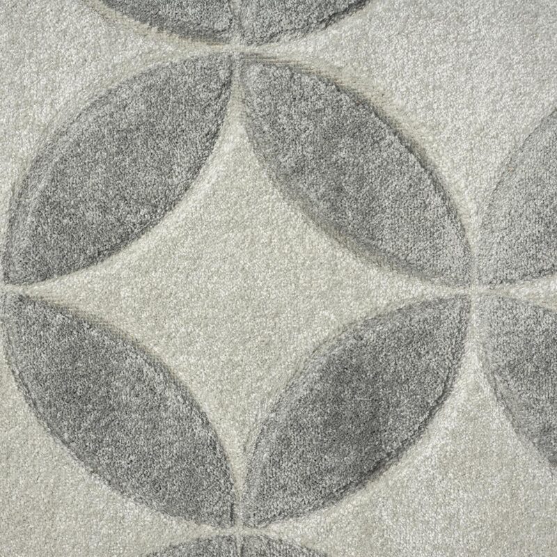 Grey Carved Petals Indoor Area Rug, High-Low Pile, Better Homes and Gardens, 8' x 10' - Image 2