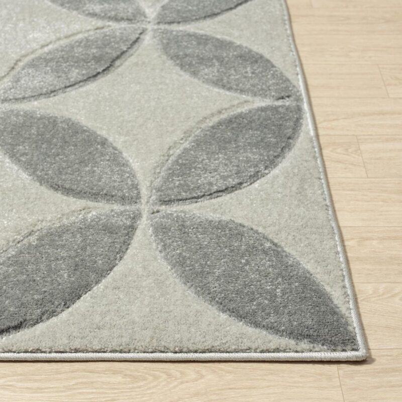 Grey Carved Petals Indoor Area Rug, High-Low Pile, Better Homes and Gardens, 8' x 10' - Image 4