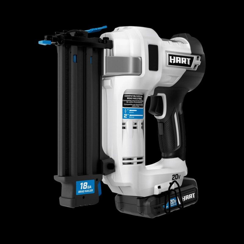 HART 20-Volt Nailing Kit w/HART 20V 18G Brad Nailer Kit, HART 20V 6-1/2  Circular Saw, and HART Impact Work Gloves - Image 3