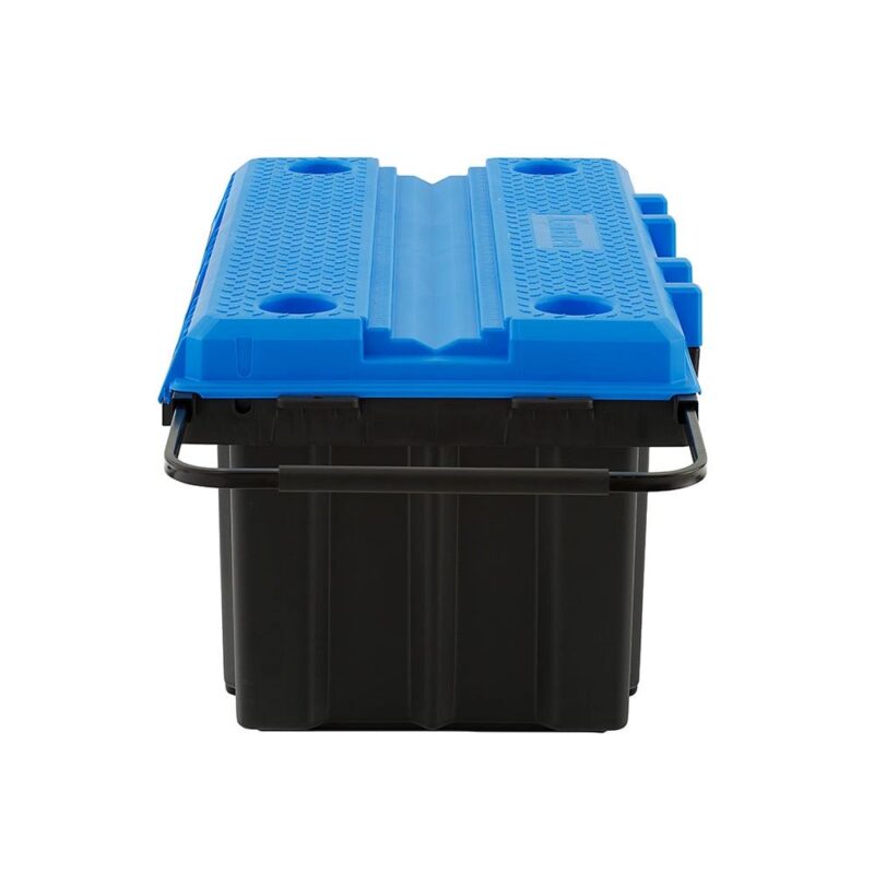 HART 50 Gallon Rolling Plastic Tool Chest with Work Top for Garage, Black with Blue Lid - Image 15