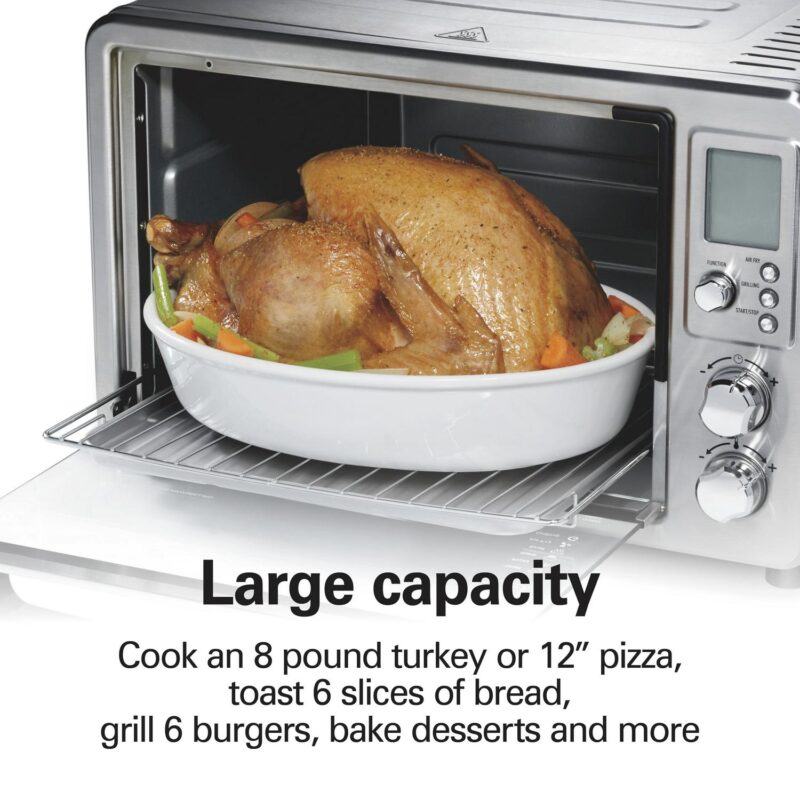 Hamilton Beach Sure-CrispA Air Fry and Grilling Oven, 6 Slice Capacity, Stainless Steel Exterior, 31395 - Image 5