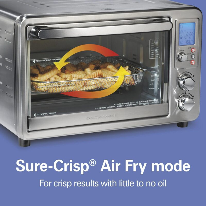 Hamilton Beach Sure-CrispA Air Fry and Grilling Oven, 6 Slice Capacity, Stainless Steel Exterior, 31395 - Image 4