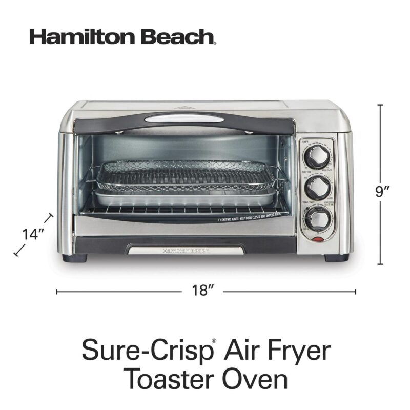 Hamilton Beach Sure-Crisp Air Fryer Toaster Oven, 6 Slice Capacity, Stainless Steel - Image 8