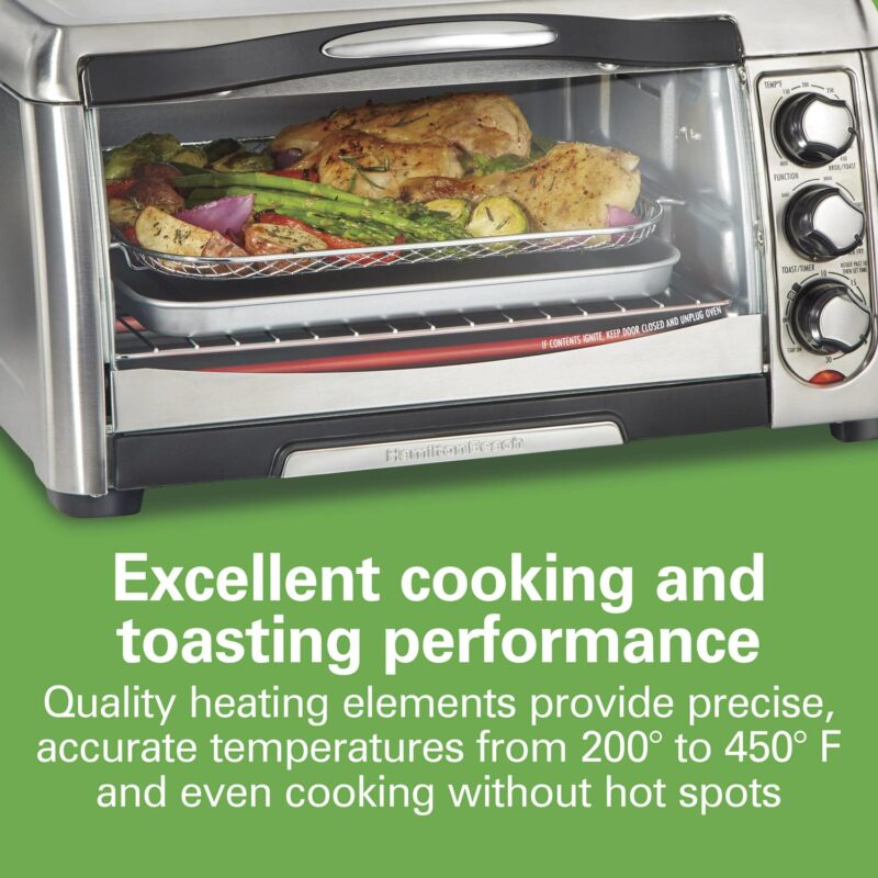 Hamilton Beach Sure-Crisp Air Fryer Toaster Oven, 6 Slice Capacity, Stainless Steel - Image 6