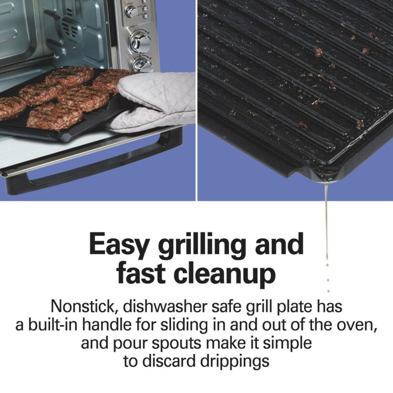 Hamilton Beach Sure-CrispA Air Fry and Grilling Oven, 6 Slice Capacity, Stainless Steel Exterior, 31395 - Image 6