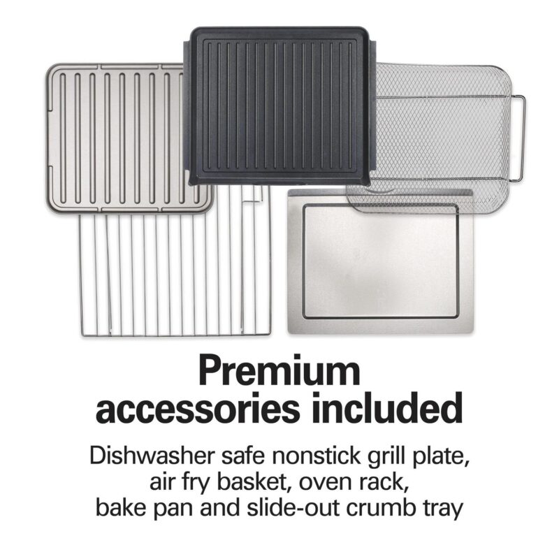 Hamilton Beach Sure-CrispA Air Fry and Grilling Oven, 6 Slice Capacity, Stainless Steel Exterior, 31395 - Image 7