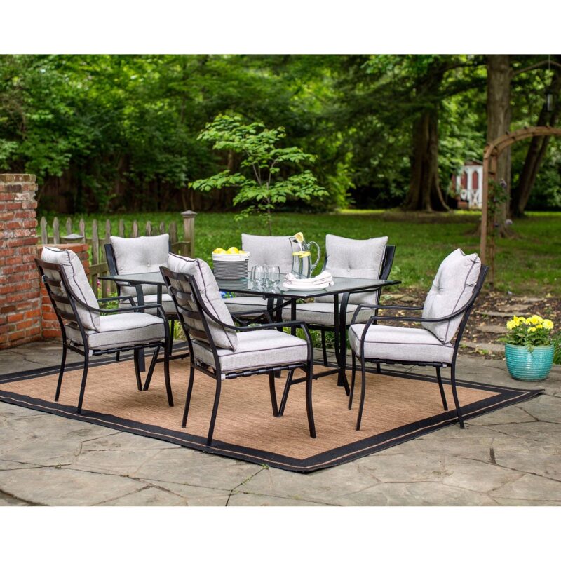 Hanover Lavallette 7-Piece Outdoor Patio Dining Set in Gray, LAVALLETTE7PC - Image 8