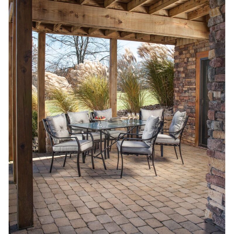 Hanover Lavallette 7-Piece Outdoor Patio Dining Set in Gray, LAVALLETTE7PC - Image 12