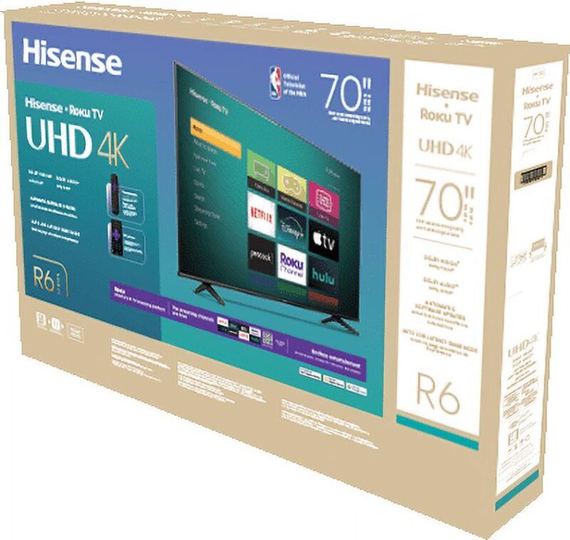 Hisense 70  Class 4K UHD LED LCD Roku Smart TV HDR R6 Series 70R6E4 - Image 23