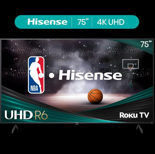 Hisense 75  Class 4K UHD LED LCD Roku Smart TV HDR R6 Series 75R6E4