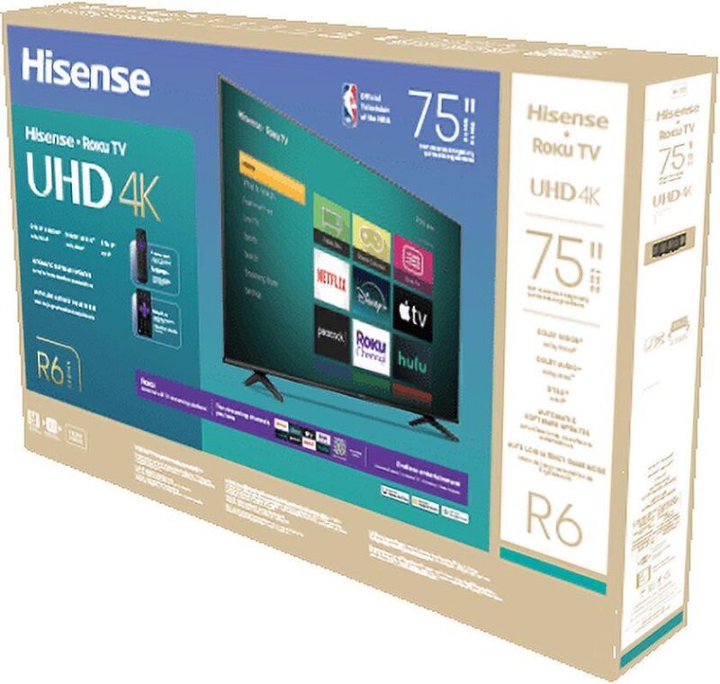 Hisense 75  Class 4K UHD LED LCD Roku Smart TV HDR R6 Series 75R6E4 - Image 30