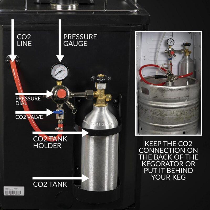 HomeCraft BK49BS 4.9 Cu. Ft. Black Stainless Steel Full-Size Kegorator Draft Beer Dispenser and Beer Cooler - Image 6