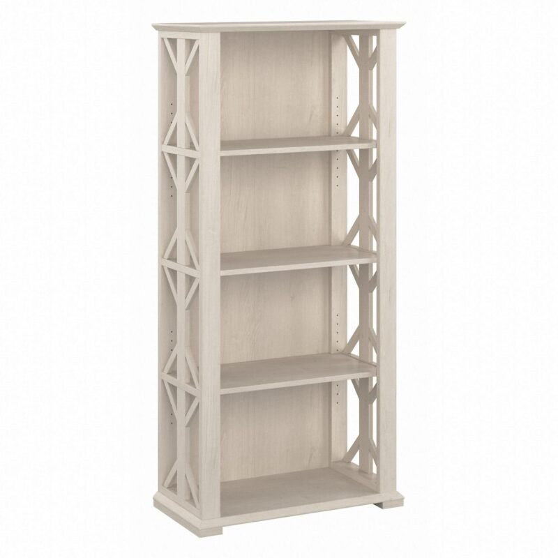 Homestead 4 Shelf Farmhouse Bookcase in Linen White Oak - Engineered Wood - Image 2