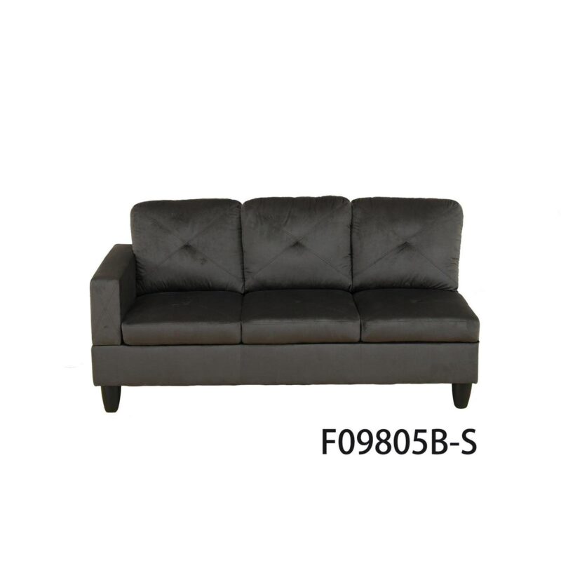 Hommoo 4 Seat Sectional Sofa Living Room Furniture Sets, Modern Microfiber L Shaped Couches and Sofas Model for Home, Espresso(No Ottomans) - Image 4