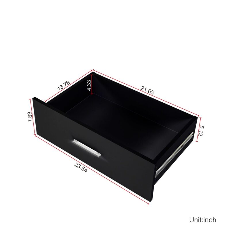 Hommoo Furniture,6 Drawer Double Dresser for Bedroom, Wide Storage Cabinet for Living Room Home Entryway, Black - Image 4