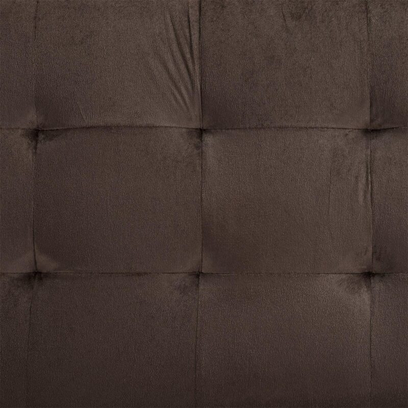 Hommoo Lint &PVC Sectional Sofa Couch Living Room Furniture Sets, Modern L Shaped Sectional Sofa Set, Brown(No Ottoman) - Image 8