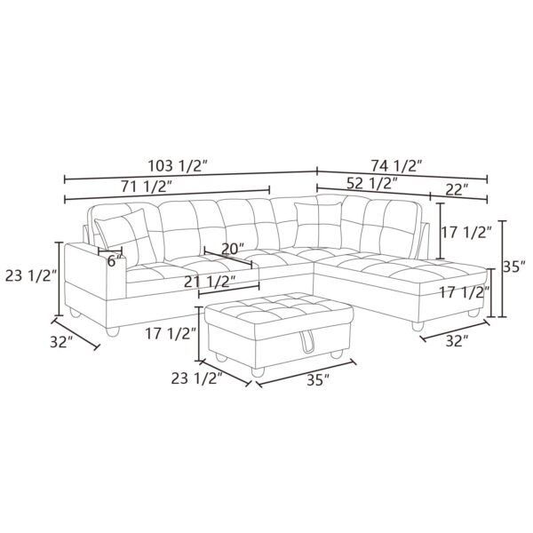 Hommoo Sofa Set Faux 2f36e323b01f426e17a51ff0a2d0e985