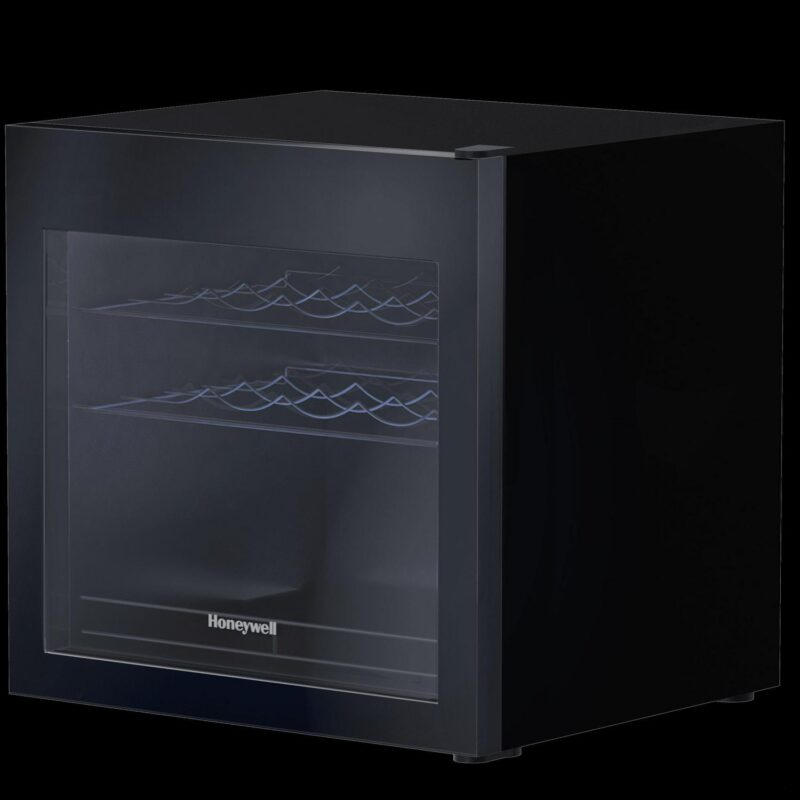 Honeywell 18.9 in. Single Zone 14 Bottle Freestanding Countertop Wine Cooler in Black with Slide Out Wire Shelving - Image 6