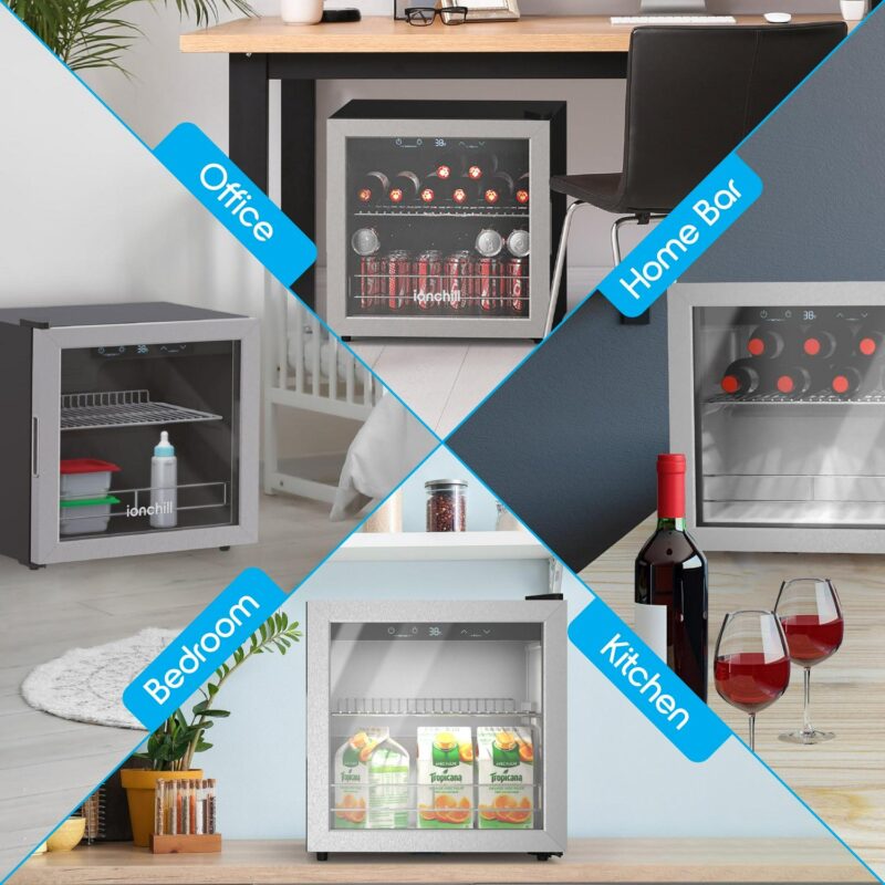Ionchill 48-Can Mini Fridge, Compact Beverage Refrigerator with Smart Temperature Control and Standard Door, 1.4 Cu. ft., 17.3 in., New - Image 8