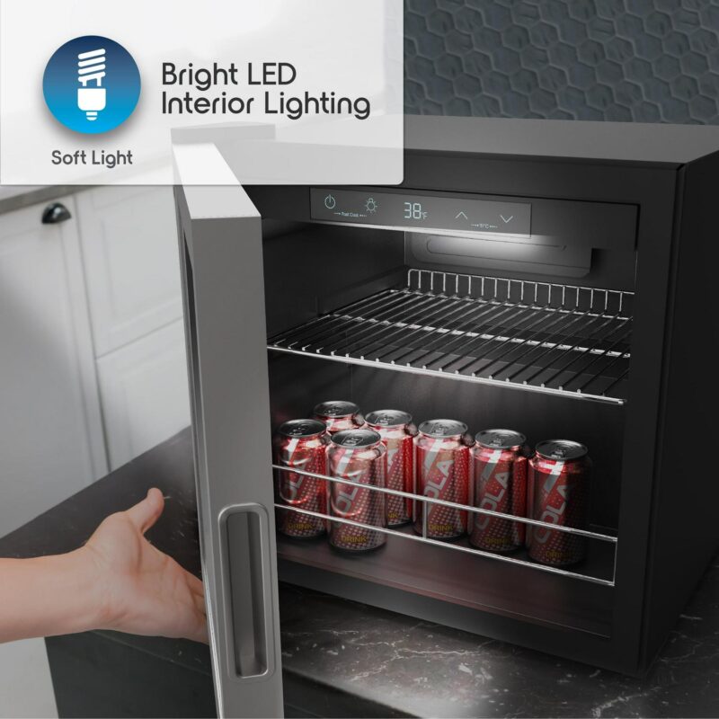 Ionchill 48-Can Mini Fridge, Compact Beverage Refrigerator with Smart Temperature Control and Standard Door, 1.4 Cu. ft., 17.3 in., New - Image 6