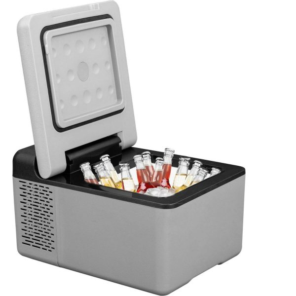 KFFKFF 12V Car Refrigerator, 10QT Electric Cooler DC/AC, -4a ~68a , Freezer Fridge Cooler with Smartphone App Dual Voltage Car Refrigerator
